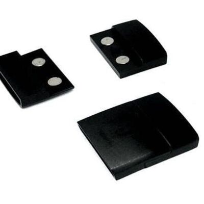 STAINLESS STEEL MAGNETIC CLASP,BLACK MATT,MGST-103-20*4MM