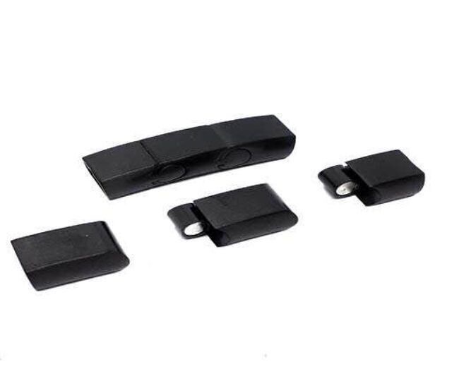 Edelstahl-Magnetverschluss, schwarz matt, MGST-280-8*5 mm