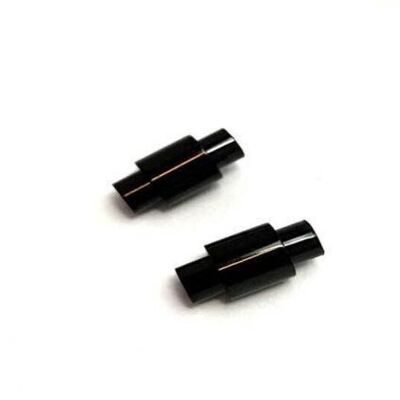 STAINLESS STEEL MAGNETIC CLASP,BLACK,MGST-11 5MM
