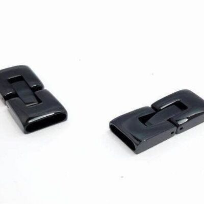 STAINLESS STEEL MAGNETIC CLASP,BLACK,MGST-14-10*2.5MM