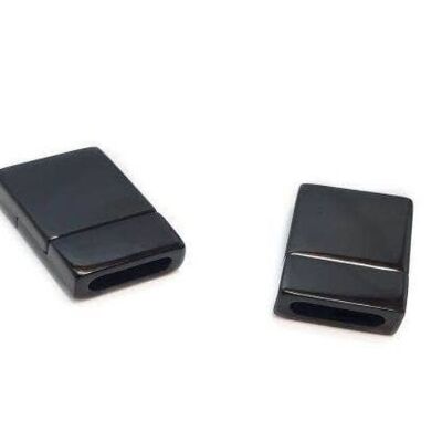 STAINLESS STEEL MAGNETIC CLASP,BLACK,MGST-76-10*2,5MM