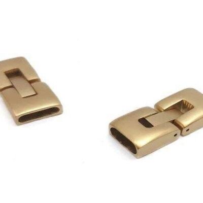 STAINLESS STEEL MAGNETIC CLASP,GOLD MATT,MGST-14-10*2.5MM