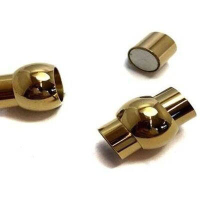 STAINLESS STEEL MAGNETIC CLASP,GOLD,MGST-01 10MM