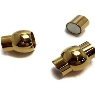 STAINLESS STEEL MAGNETIC CLASP,GOLD,MGST-01 10MM