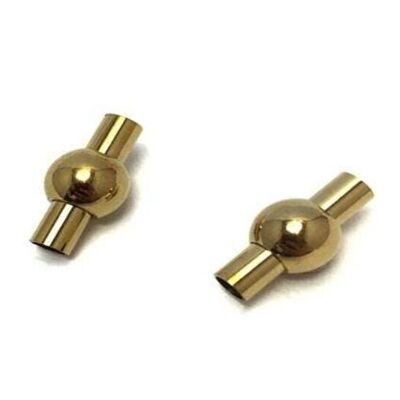 STAINLESS STEEL MAGNETIC CLASP,GOLD,MGST-01 3MM
