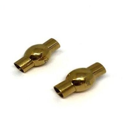 STAINLESS STEEL MAGNETIC CLASP,GOLD,MGST-01 5MM