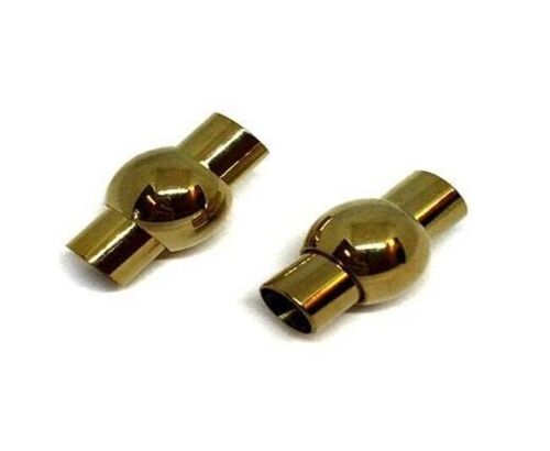 STAINLESS STEEL MAGNETIC CLASP,GOLD,MGST-01 8MM