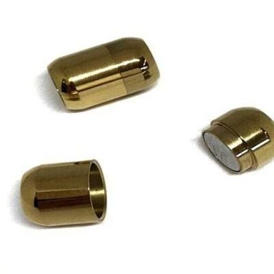 STAINLESS STEEL MAGNETIC CLASP,GOLD,MGST-03 10MM