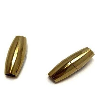 STAINLESS STEEL MAGNETIC CLASP,GOLD,MGST-03 3MM
