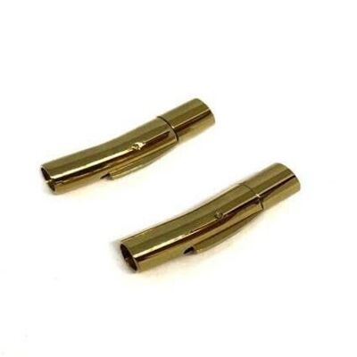 STAINLESS STEEL MAGNETIC CLASP,GOLD,MGST-06 5MM
