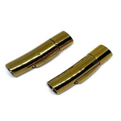 STAINLESS STEEL MAGNETIC CLASP,GOLD,MGST-06 6MM