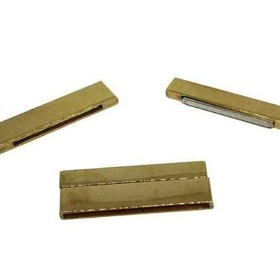 STAINLESS STEEL MAGNETIC CLASP,GOLD,MGST-105-40*3MM