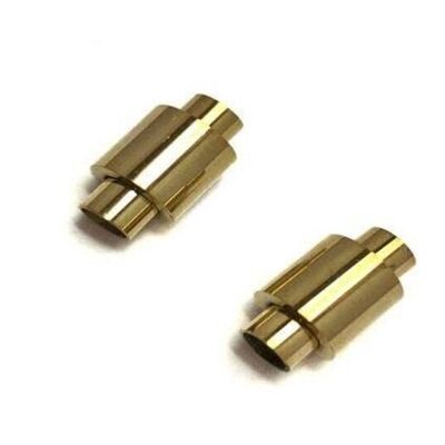 STAINLESS STEEL MAGNETIC CLASP,GOLD,MGST-11 4MM