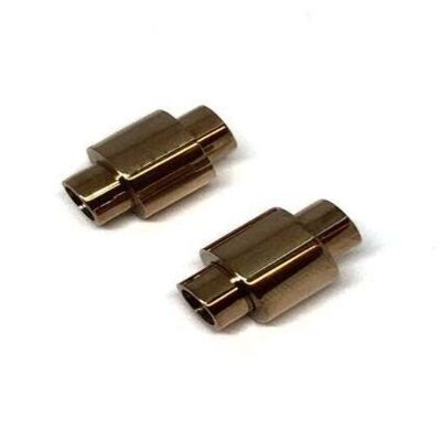 STAINLESS STEEL MAGNETIC CLASP,GOLD,MGST-11 5MM