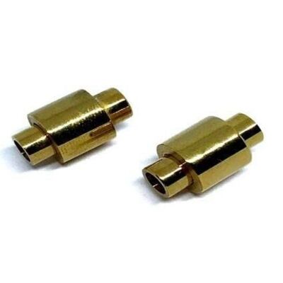STAINLESS STEEL MAGNETIC CLASP,GOLD,MGST-11 6MM
