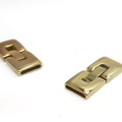 STAINLESS STEEL MAGNETIC CLASP,GOLD,MGST-14-10*2.5MM