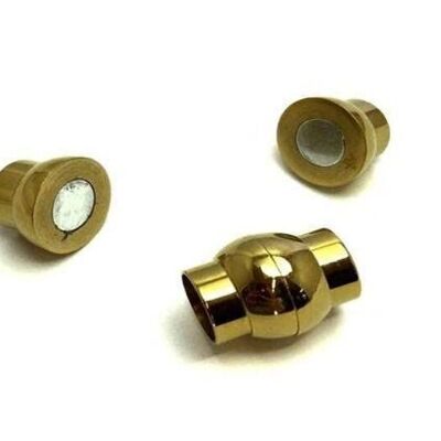STAINLESS STEEL MAGNETIC CLASP,GOLD,MGST-19 10MM