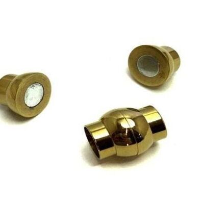 STAINLESS STEEL MAGNETIC CLASP,GOLD,MGST-19 12MM
