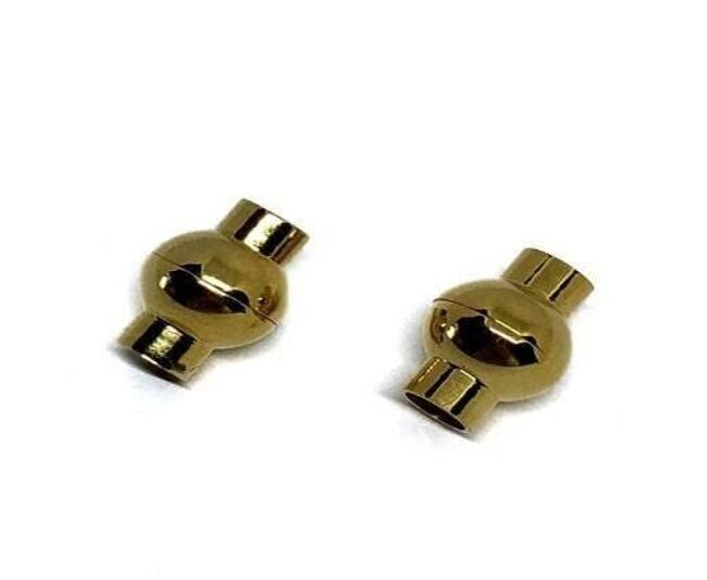 CHIUSURA MAGNETICA IN ACCIAIO INOSSIDABILE,ORO,MGST-19 6MM