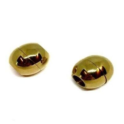 STAINLESS STEEL MAGNETIC CLASP,GOLD,MGST-26 6MM
