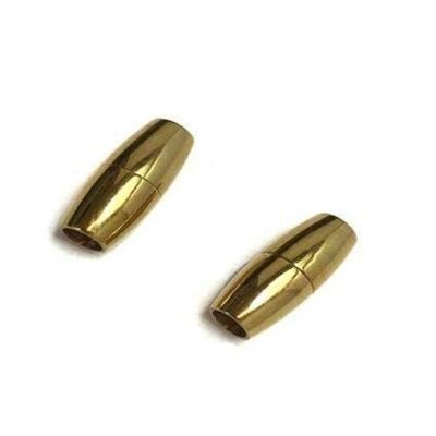 STAINLESS STEEL MAGNETIC CLASP,GOLD,MGST-27 4MM