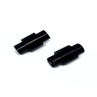 STAINLESS STEEL MAGNETIC CLASP,MATT BLACK,MGST-11 6MM