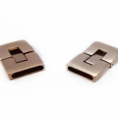 STAINLESS STEEL MAGNETIC CLASP,MATT ROSE GOLD,MGST-14-14*3,5