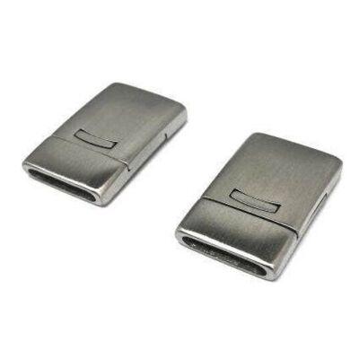 STAINLESS STEEL MAGNETIC CLASP,MATT STEEL,MGST-109-14*3,5MM