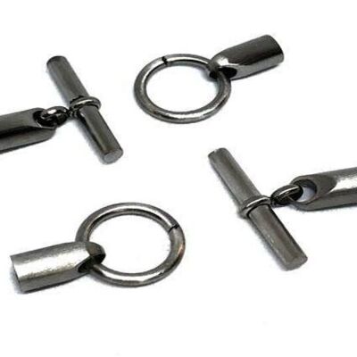 STAINLESS STEEL MAGNETIC CLASP,MATT STEEL,MGST-274 4MM