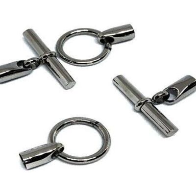 STAINLESS STEEL MAGNETIC CLASP,MATT STEEL,MGST-274 5MM