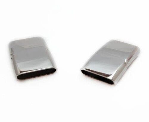 STAINLESS STEEL MAGNETIC CLASP,MATT STEEL,MGST-32-18*5MM