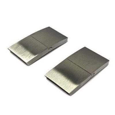 STAINLESS STEEL MAGNETIC CLASP,MATT,MGST-114-15*3MM