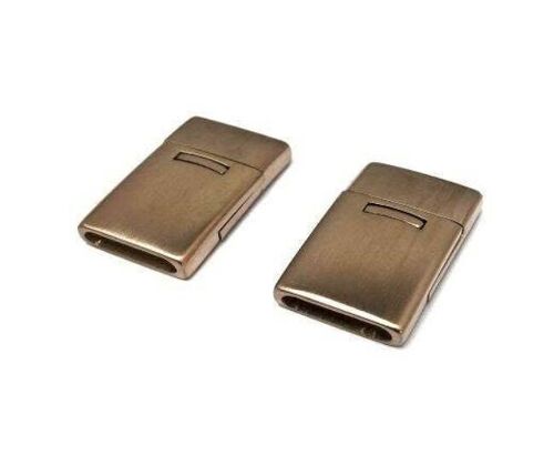 STAINLESS STEEL MAGNETIC CLASP,ROSE GOLD MATT,MGST-109-14*3,