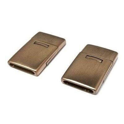 STAINLESS STEEL MAGNETIC CLASP,ROSE GOLD MATT,MGST-109-14*3,