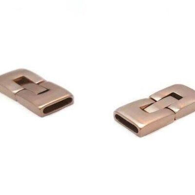 STAINLESS STEEL MAGNETIC CLASP,ROSE GOLD MATT,MGST-14-10*2.5