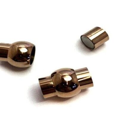 STAINLESS STEEL MAGNETIC CLASP,ROSE GOLD,MGST-01 10MM