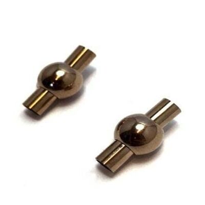 STAINLESS STEEL MAGNETIC CLASP,ROSE GOLD,MGST-01 3MM