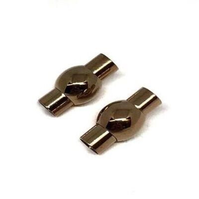 STAINLESS STEEL MAGNETIC CLASP,ROSE GOLD,MGST-01 5MM