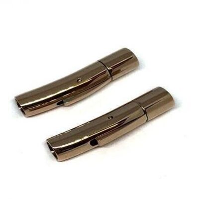 STAINLESS STEEL MAGNETIC CLASP,ROSE GOLD,MGST-06 5MM