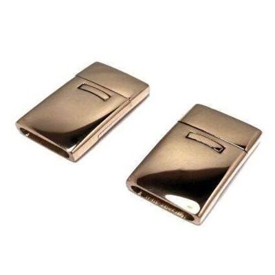 STAINLESS STEEL MAGNETIC CLASP,ROSE GOLD,MGST-109-14*3,5MM