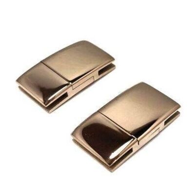 STAINLESS STEEL MAGNETIC CLASP,ROSE GOLD,MGST-111-14*2.5MM