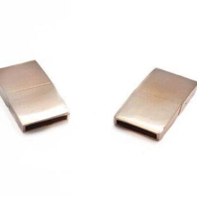 STAINLESS STEEL MAGNETIC CLASP,ROSE GOLD,MGST-131-10*3MM
