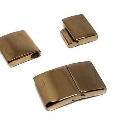 STAINLESS STEEL MAGNETIC CLASP,ROSE GOLD,MGST-136-20.5*4.5MM