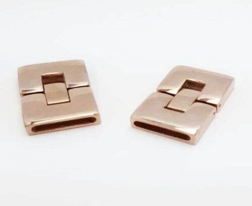 STAINLESS STEEL MAGNETIC CLASP,ROSE GOLD,MGST-14-14*2,5MM