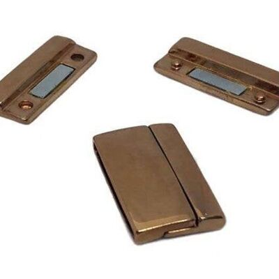 STAINLESS STEEL MAGNETIC CLASP,ROSE GOLD,MGST-229-30*3MM