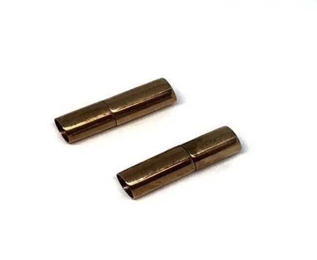 CIERRE MAGNÉTICO DE ACERO INOXIDABLE, ORO ROSA, MGST-39 5MM