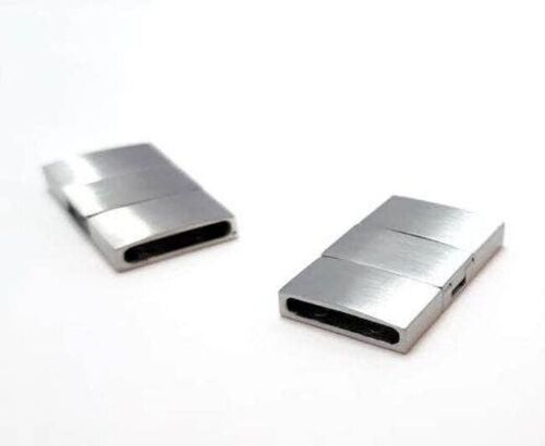 STAINLESS STEEL MAGNETIC CLASP,STEEL MATT,MGST-138-12.5*3MM