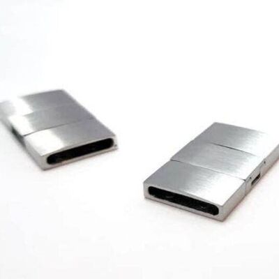 STAINLESS STEEL MAGNETIC CLASP,STEEL MATT,MGST-138-12.5*3MM