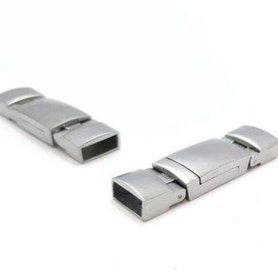 STAINLESS STEEL MAGNETIC CLASP,STEEL MATT,MGST-169-10.5*5MM