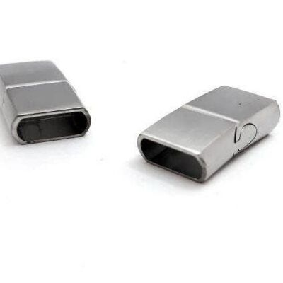 STAINLESS STEEL MAGNETIC CLASP,STEEL MATT,MGST-32-12*6MM